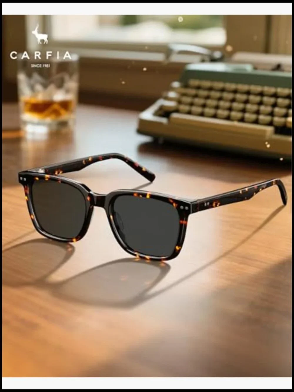 Retro Acetate Polarized Sunglasses UV Protection Square Driving